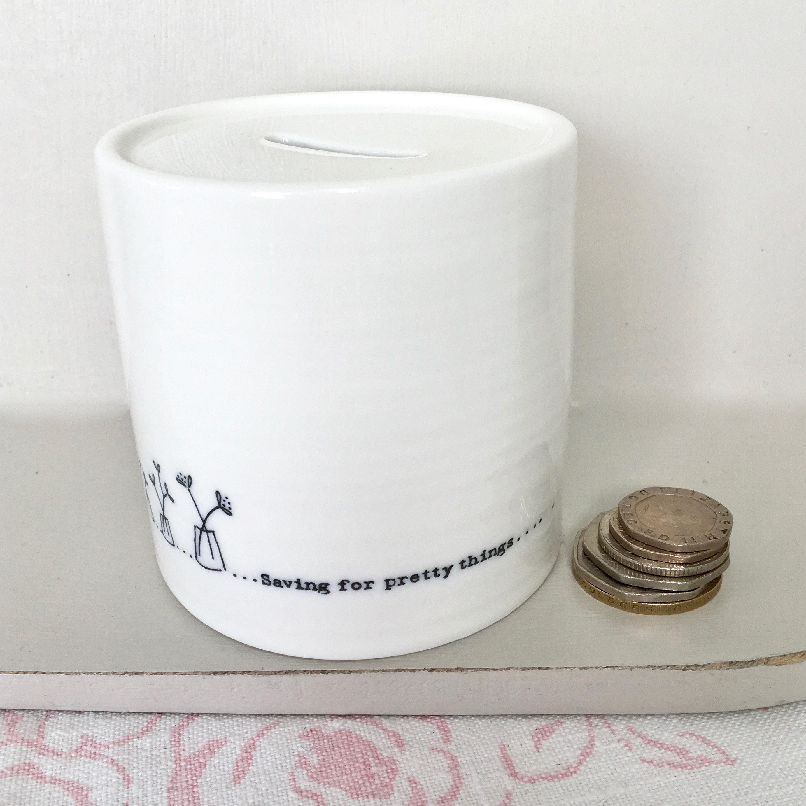 Porcelain 'Pretty Things' Money Box ~ Boxed