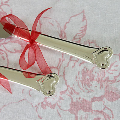 Wedding Silver Cake Knife & Slice Set