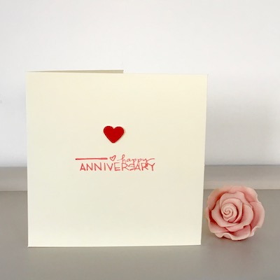 Happy Anniversary Heart Card   