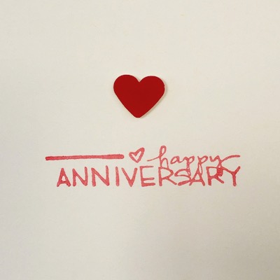 Happy Anniversary Heart Card   