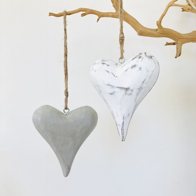Hand Painted Hanging Heart Decoration