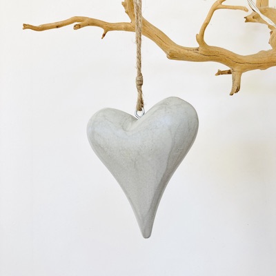 Hand Painted Hanging Heart Decoration