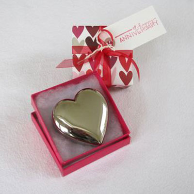 Silver Plated Heart Jewellery Pot 