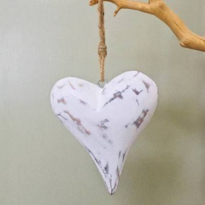 Hand Painted Hanging Heart Decoration