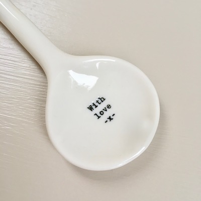 Porcelain 'With Love' Spoon   
