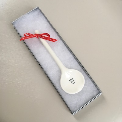 Porcelain 'With Love' Spoon   