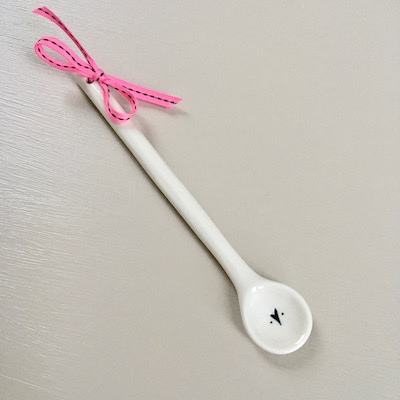Porcelain Heart Spoon   