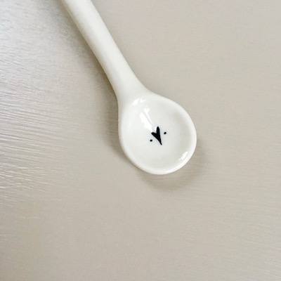 Porcelain Heart Spoon   