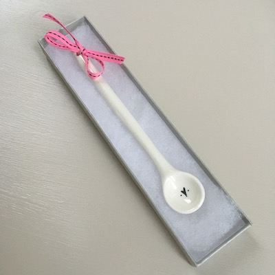 Porcelain Heart Spoon   