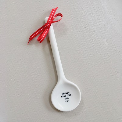 Porcelain 'Time for Tea' Spoon