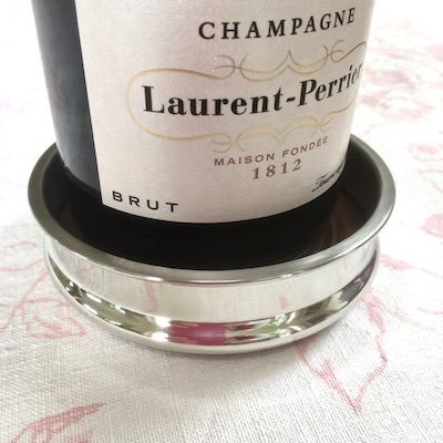 Pewter Champagne Bottle Coaster 