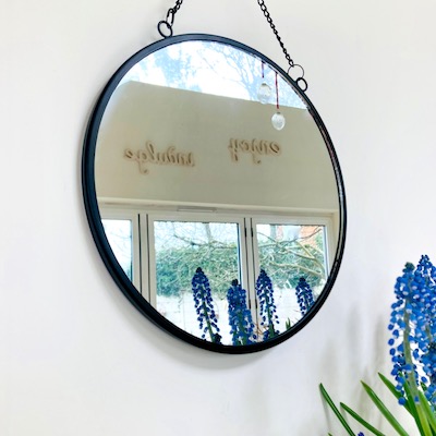 Vintage Hanging Round Mirror