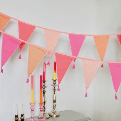 Pink Party Cotton Bunting   
