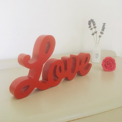 Wooden Love Sign