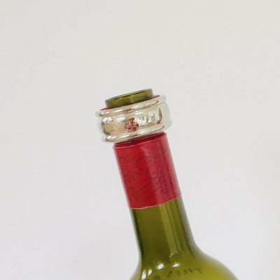 Silver Plated Engraved Bottle Drip Collar