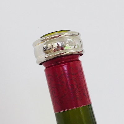 Silver Plated Engraved Bottle Drip Collar