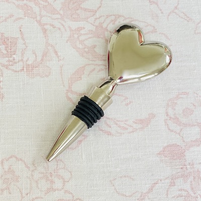 Silver Heart Wine Bottle Stopper
