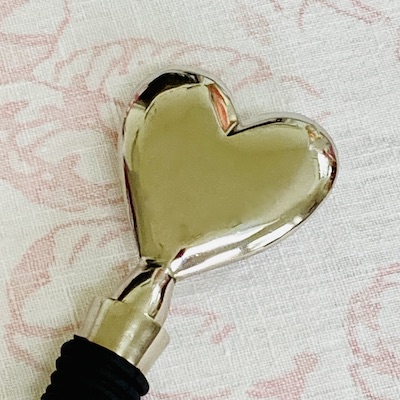 Silver Heart Wine Bottle Stopper