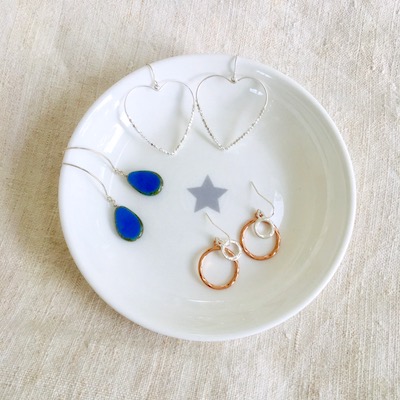 Ceramic Grey Star Trinket Dish