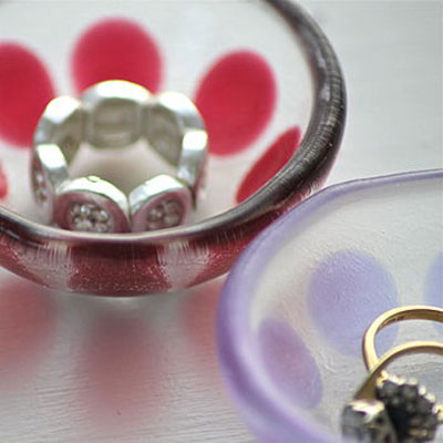 Small Handmade Glass Trinket Dish