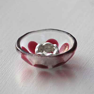 Small Handmade Glass Trinket Dish