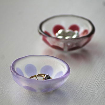 Small Handmade Glass Trinket Dish