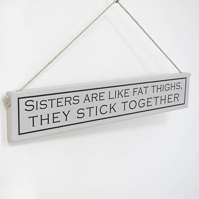 Best Sister Hand Painted Wooden Sign 