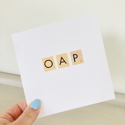 OAP handmade card