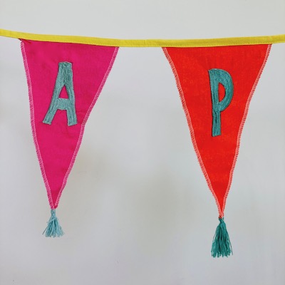 Happy Birthday Cotton Bunting  