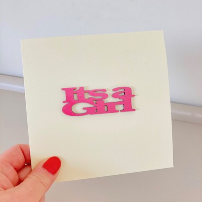 It's a girl /boy handmade baby card
