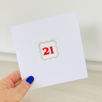 21st Birthday Card ~ handmade  