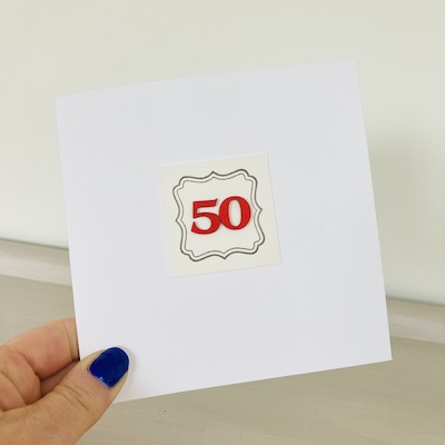 50th Birthday Card ~ handmade    