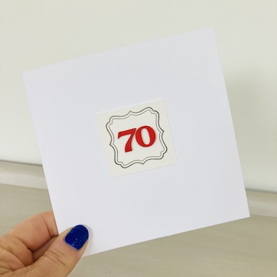 70th Birthday Card ~ handmade      
