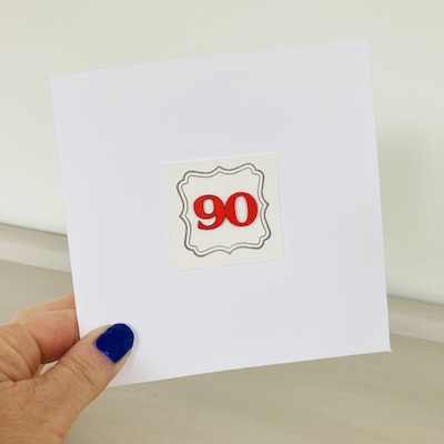 90th Birthday Card ~ handmade       