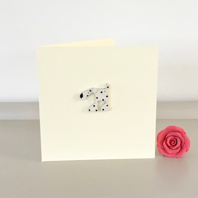 Spotty Dog Handmade Birthday Card