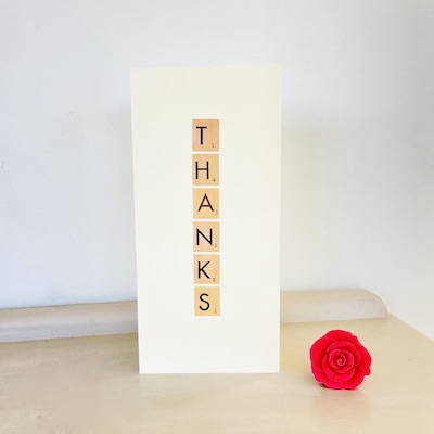Thank you / Thanks Card - handmade