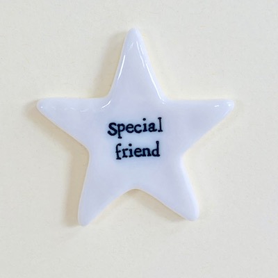 Special Friend Handmade Card ~ porcelain star