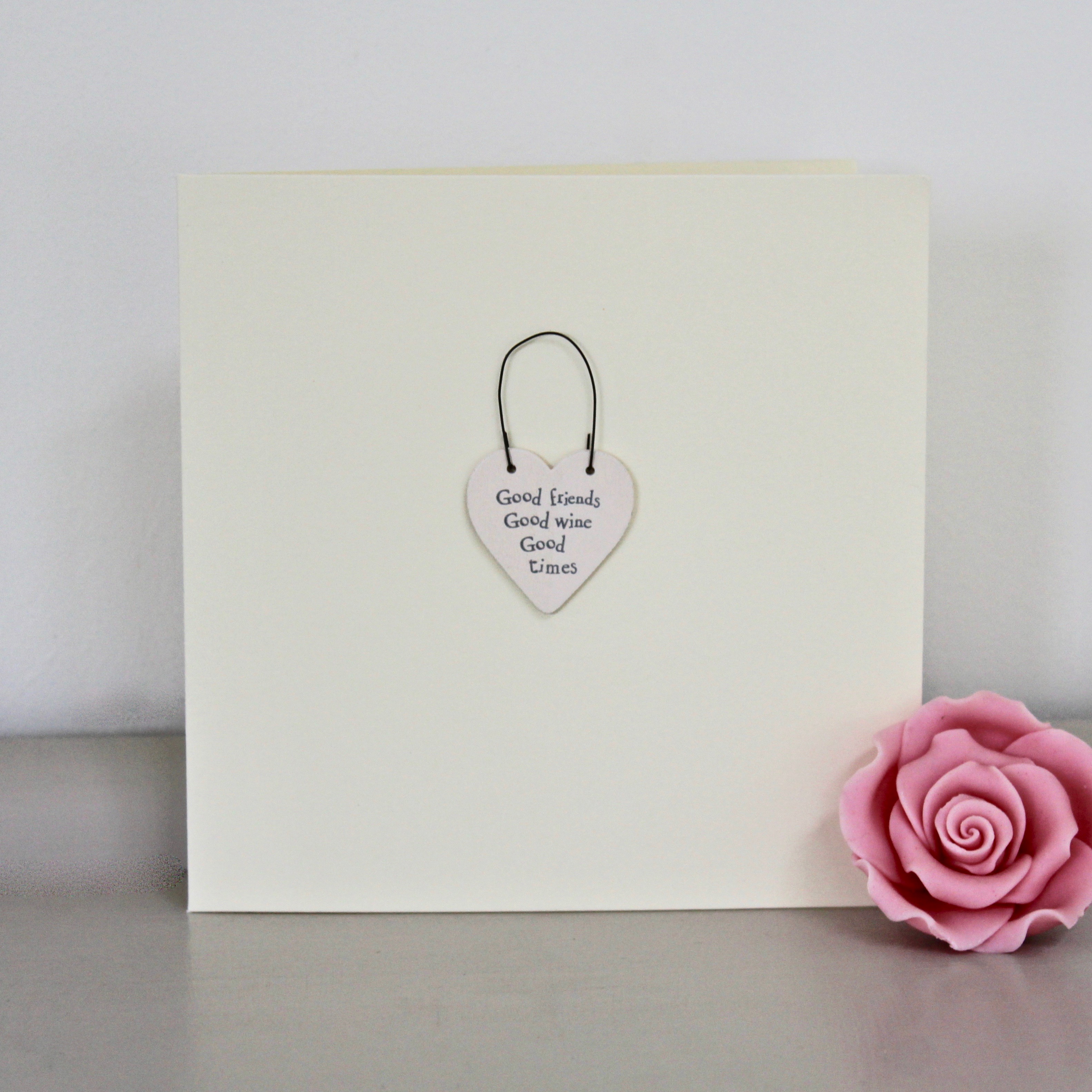Friends, Wine & Good Times Handmade Card    