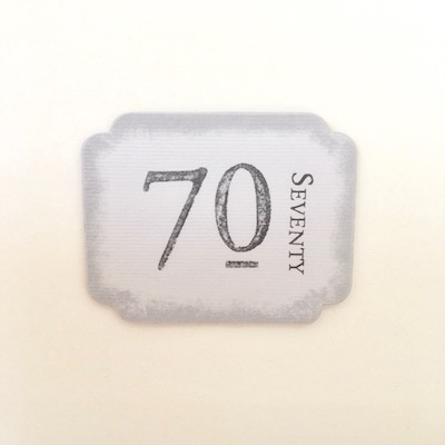 Handmade 70th Birthday Card