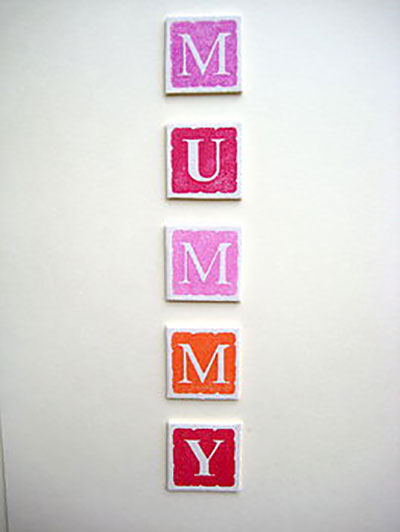 Handmade Personalised Mummy Card     