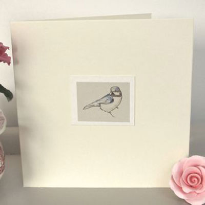Handmade Blue Tit Card  