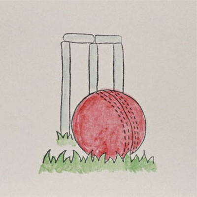 Handmade Cricket Birthday Card  
