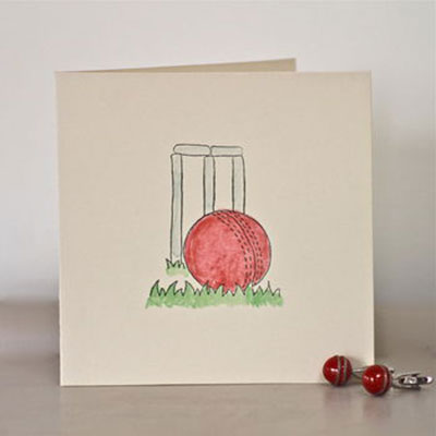 Handmade Cricket Birthday Card  