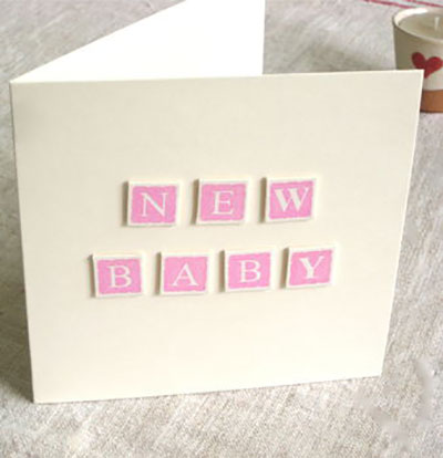 Handmade New Baby Card  