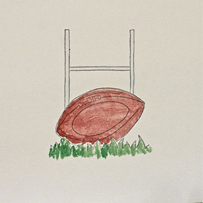Handmade Rugby Birthday Card  