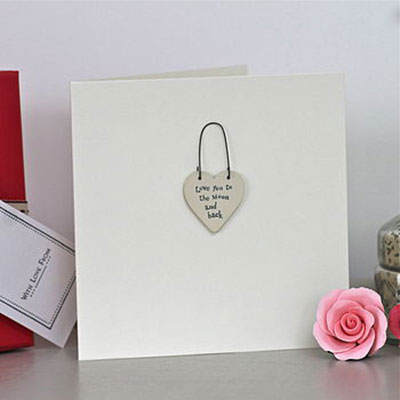 Love You to the Moon & Back Handmade Card 