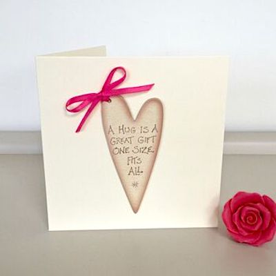 'Need A Hug' Handmade Heart Card