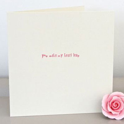 You Make My Heart Leap Anniversary Card