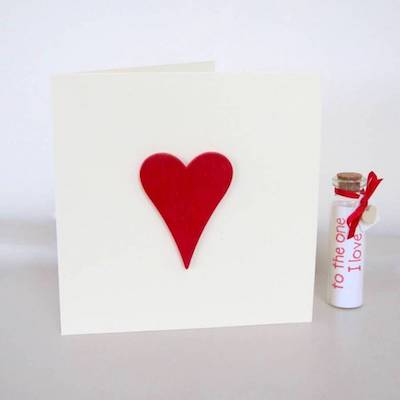 Red Heart Wooden Keyring