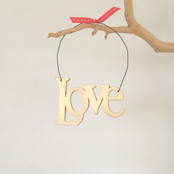 Love ~ Gold Hanging Decoration